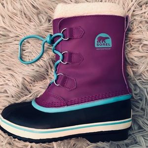 -SOLD-Sorel Youth Yoot Pac Nylon Boots/Bright Plum
